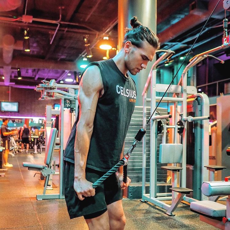 image of a man working out in celsius apparel