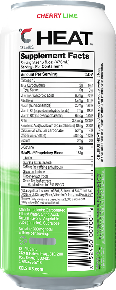 Cherry Lime – Product's Back Label