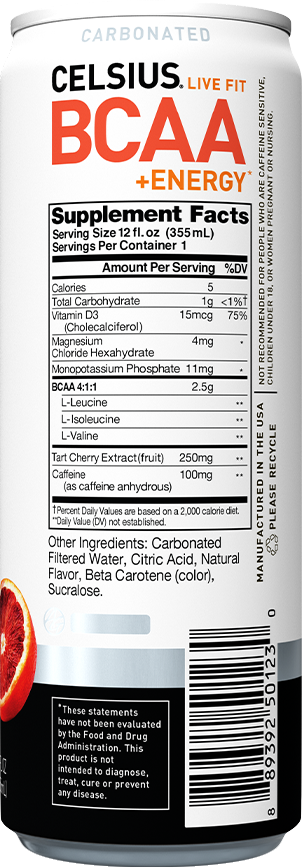 Sparkling Blood Orange Lemonade – Product's Back Label