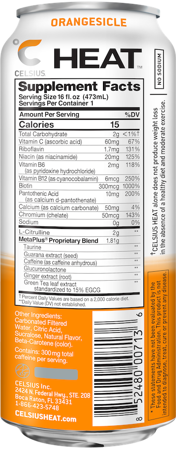 Orangesicle – Product's Back Label