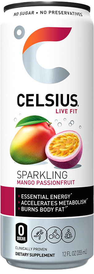 Sparkling Mango Passionfruit Can Label