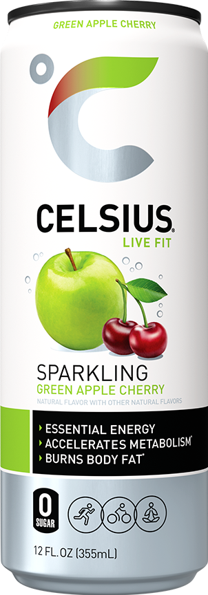 Sparkling Green Apple Cherry Can Label
