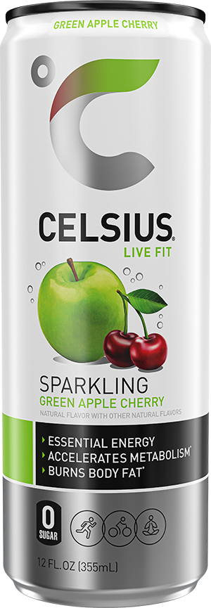 Sparkling Green Apple Cherry Can Label