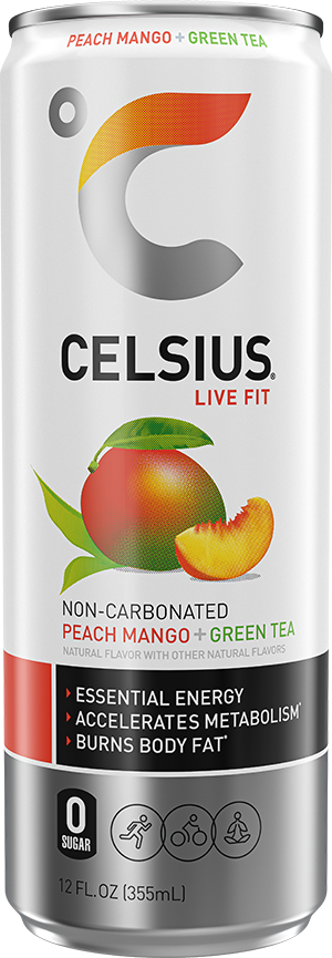 Fizz Free Peach Mango Green Tea Can Label