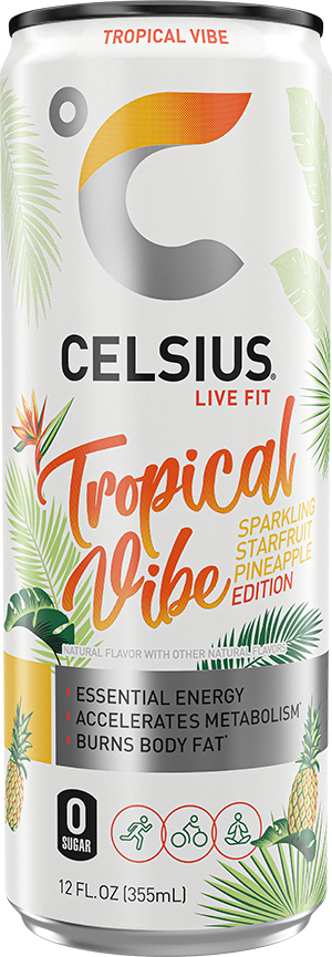Sparkling Tropical Vibe Can Label