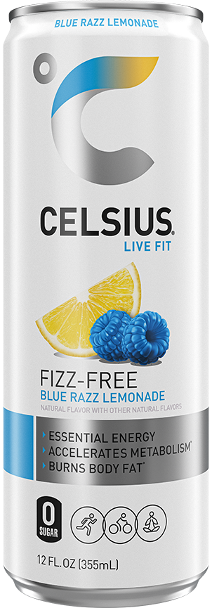 Fizz Free Blue Razz Lemonade Can Label