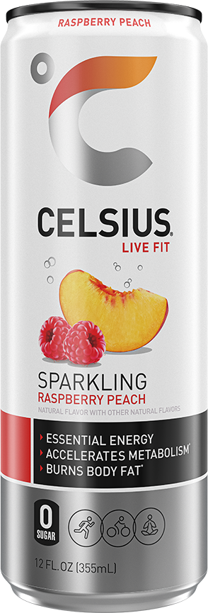 Sparkling Raspberry Peach Can Label