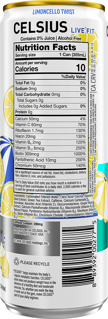 Spritz Vibe Summer Edition – Product's Back Label