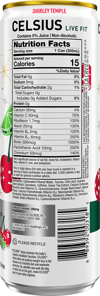 SPRITZ VIBE™ Winter Edition – Product's Back Label